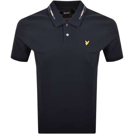 Product Image for Lyle And Scott Striped Tipped Polo T Shirt Navy