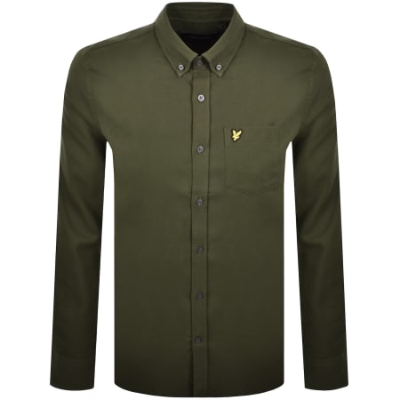 Product Image for Lyle And Scott Flannel Long Sleeve Shirt Green
