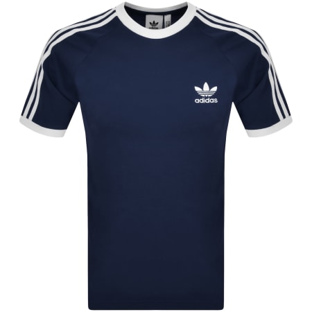Product Image for adidas 3 Stripe T Shirt Navy