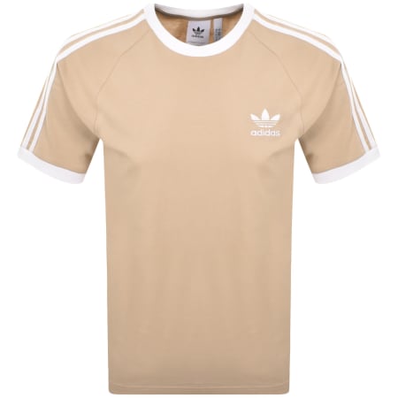 Product Image for adidas 3 Stripe T Shirt Beige