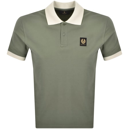 Product Image for Belstaff Contrast Collar Polo T Shirt Green