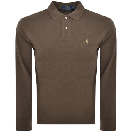 Product Image for Ralph Lauren Long Sleeved Polo T Shirt Brown