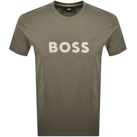 Recommended Product Image for BOSS Beachwear Logo T Shirt Open Brown