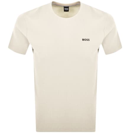 Product Image for BOSS Waffle T Shirt Cream