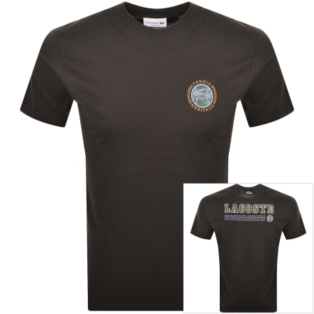 Product Image for Lacoste Crew Neck T Shirt Brown