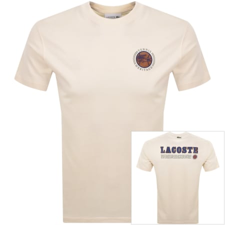 Product Image for Lacoste Crew Neck T Shirt Cream