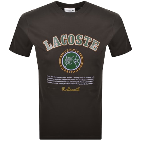Product Image for Lacoste Crew Neck T Shirt Brown