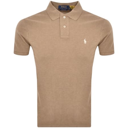 Product Image for Ralph Lauren Custom Slim Polo T Shirt Brown