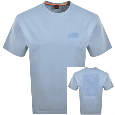 Product Image for BOSS Graphic Logo T Shirt Pastel Blue
