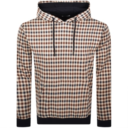 Product Image for Aquascutum Check Club Hoodie Navy