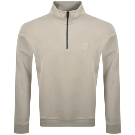 Product Image for BOSS Zetrust Half Zip Sweatshirt Grey