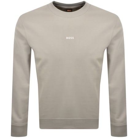 Product Image for BOSS We Small Crew Neck Sweatshirt Grey