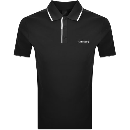 Product Image for Hackett Tipped Polo T Shirt Black