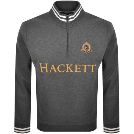 Product Image for Hackett Half Zip Sweatshirt Grey