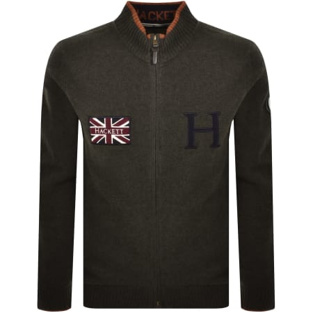 Product Image for Hackett London Rally Knit Cardigan Green