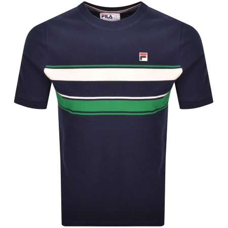 Product Image for Fila Vintage Iggy Stripe T Shirt Navy