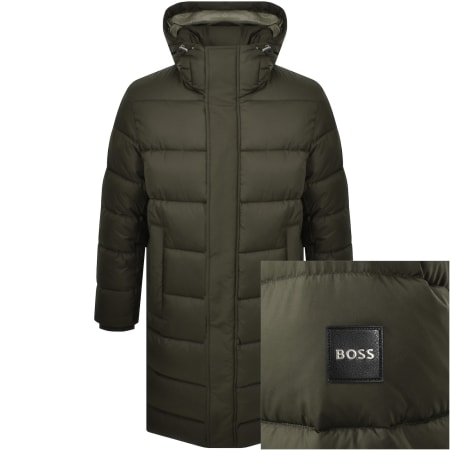 Product Image for BOSS Cenuto Longline Jacket Open Green
