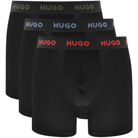 Product Image for HUGO 3 Pack Boxers Black