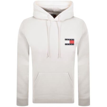 Product Image for Tommy Jeans Essential Flag Logo Hoodie White