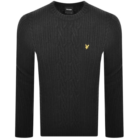 Product Image for Lyle And Scott Cable Knit Jumper Black