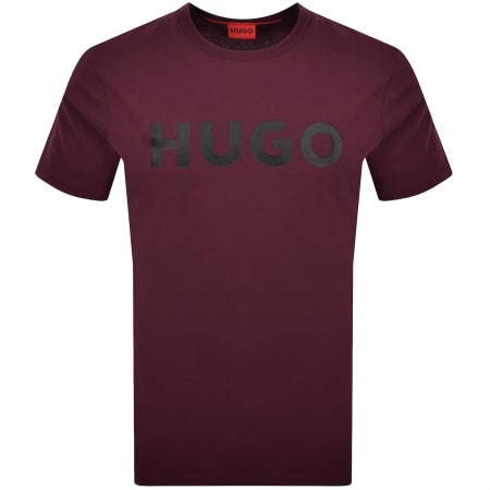 Product Image for HUGO Dulivio Crew Neck T Shirt Burgundy