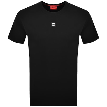 Product Image for HUGO Dalile Stacked Logo T Shirt Black
