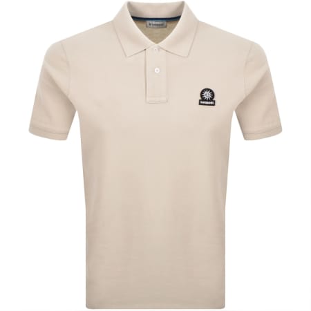 Product Image for Sandbanks Badge Logo Polo T Shirt Stone