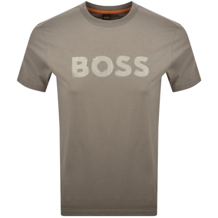 Product Image for BOSS Frozen Logo T Shirt Brown