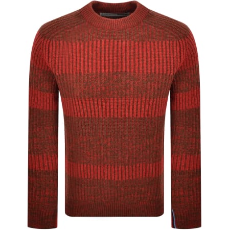 Product Image for Barbour X Paul Smith Saddle Knit Jumper Red