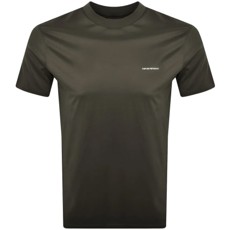 Product Image for Emporio Armani Short Sleeved Logo T Shirt Green