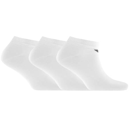 Product Image for Emporio Armani 3 Pack Trainer Socks White