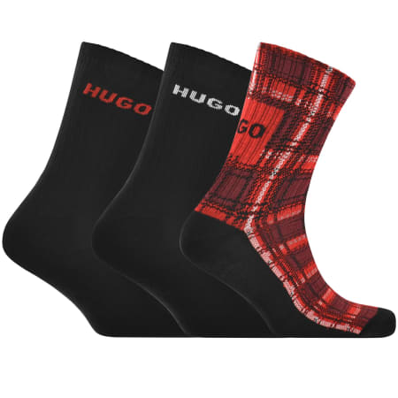Product Image for HUGO 3 Pack Socks in Gift Box Black