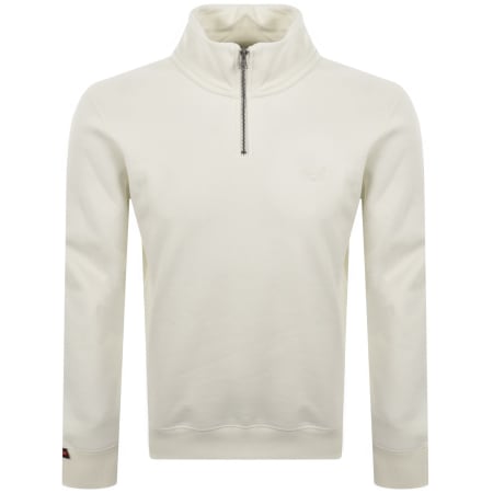 Product Image for Superdry Logo Henley Sweatshirt Off White