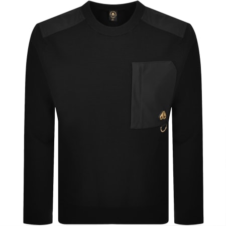 Product Image for Moose Knuckles Elowan Crew Neck Sweatshirt Black