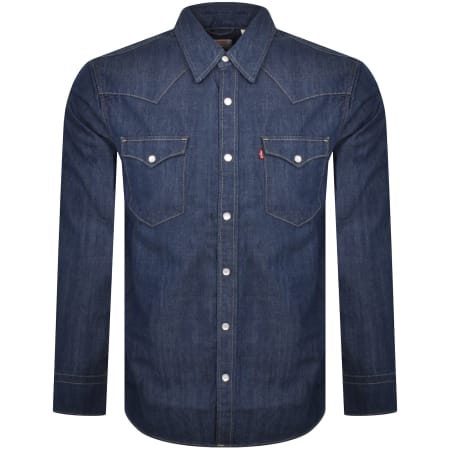 Product Image for Levis Barstow Western Denim Shirt Navy