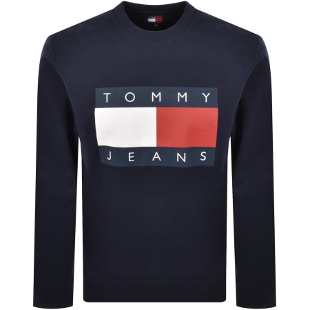 Product Image for Tommy Jeans Big Flag Logo Sweatshirt Navy