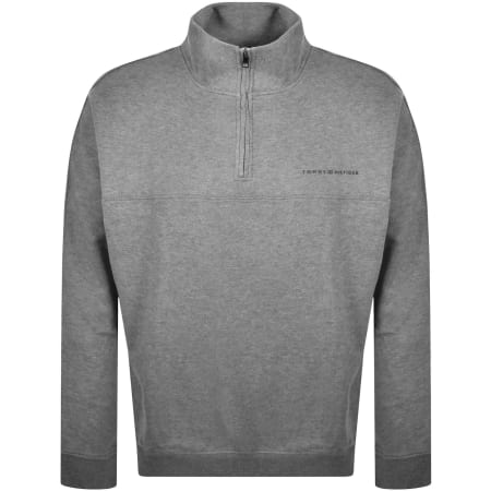 Product Image for Tommy Hilfiger Lounge Half Zip Sweatshirt Grey