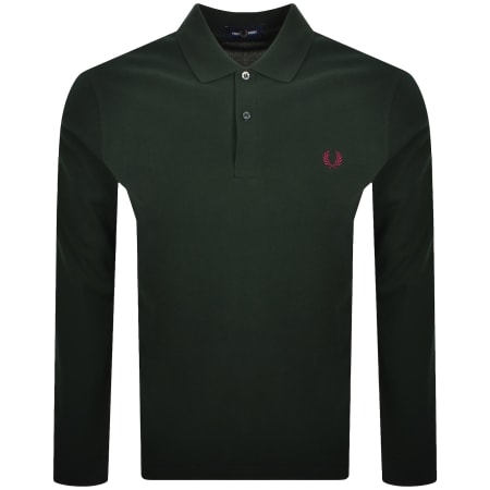 Product Image for Fred Perry Long Sleeved Pique Polo T Shirt Green