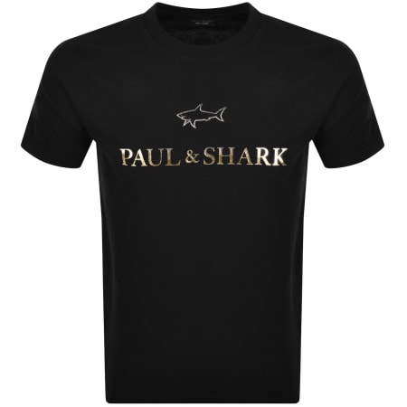 Product Image for Paul And Shark Printed Logo T Shirt Black