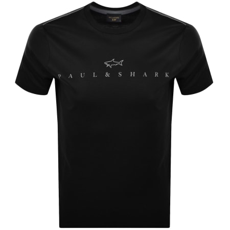 Product Image for Paul And Shark Printed Logo T Shirt Black