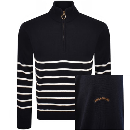 Product Image for Paul And Shark Moon Badge Knit Jumper Navy