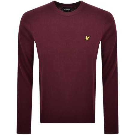 Product Image for Lyle And Scott Cotton Merino Jumper Burgundy