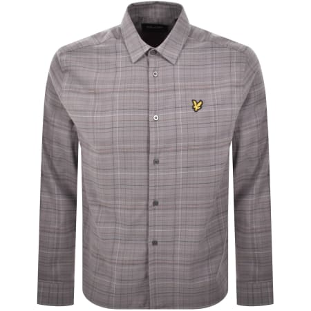 Product Image for Lyle And Scott Flannel Long Sleeve Shirt Grey
