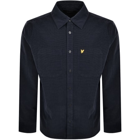 Product Image for Lyle And Scott Corduroy Long Sleeve Shirt Navy