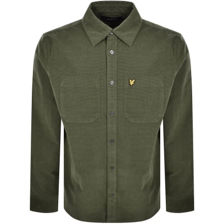 Product Image for Lyle And Scott Corduroy Long Sleeve Shirt Green