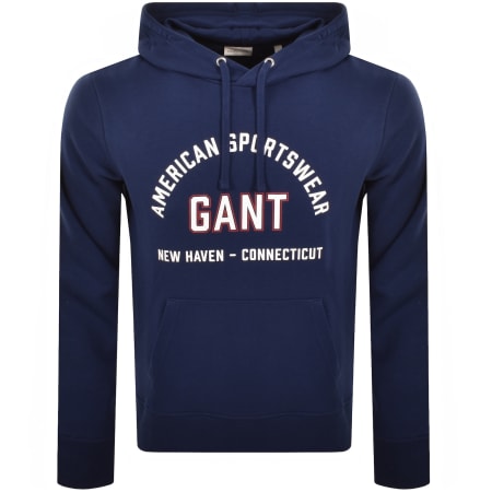 Product Image for Gant Graphic Regular Fit Hoodie Blue