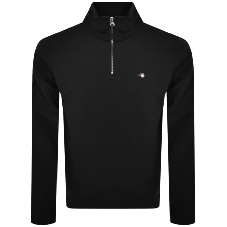 Product Image for Gant Shield Logo Half Zip Sweatshirt Black