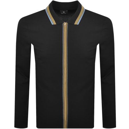 Product Image for Paul Smith Long Sleeved Polo T Shirt Black