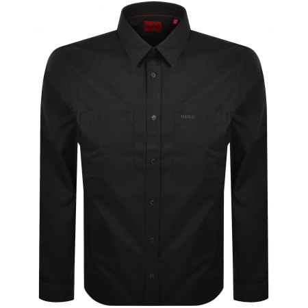 Product Image for HUGO Relaxed Fit Egrin Shirt Black