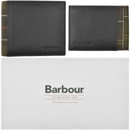Product Image for Barbour Wallet And Card Holder Gift Set Black